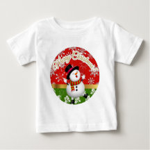 Camiseta para Bebês em Jersey Fina-Natal