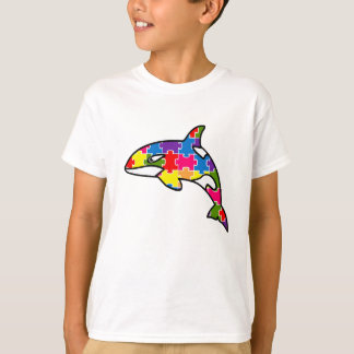 Camiseta (T-shirt) Infantil Quebra-Cabeça - Baleia T-shirt