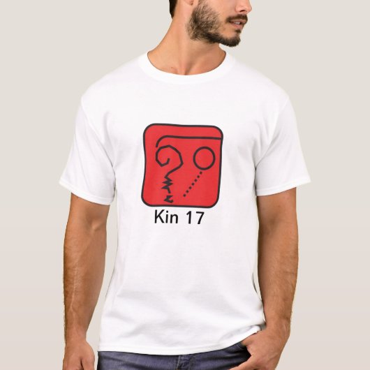 Camiseta Tzolkin Terra Vermelha Kin 17 T-shirt (Voorkant)