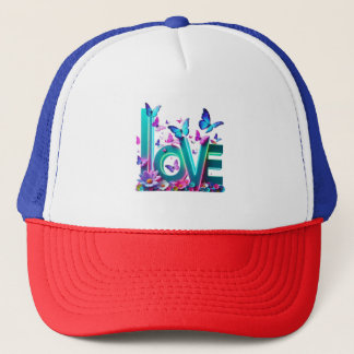 Camiseta Vibrant Love and Butterflies – Colorful F Trucker Pet
