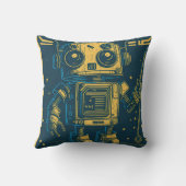 Camiseta vintaje cute robot steampunk friendly IA Kussen (Achterkant)