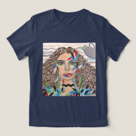 Camiseta Zodíaco Aquário (desenho autoral) Tri-Blend Shirt