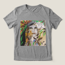 Camiseta Zodíaco Virgem (desenho autoral) Tri-Blend Shirt