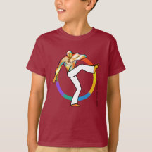 Camisetas para crianças com desenhos de capoeira