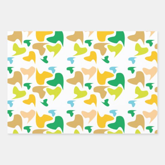 Cammo Designer Wrapping Paper Set van 3 vellen. (Voorkant)