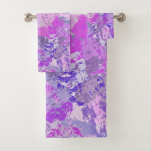Camo Abstrait tendance rose violet bleu