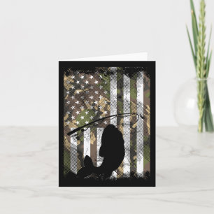 Camo American Flag Fish Vist patriottische visseri Kaart