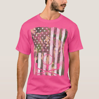 Camo American Flag Golf Golfend Patriottisch T-shirt