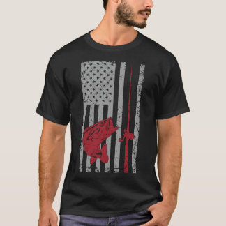 Camo Amerikaanse Vlag Bass Gevist Gift USA Vlag Co T-shirt