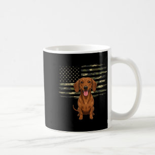 Camo Amerikaanse Vlag Dachshund 4 juli Patriottisc Koffiemok