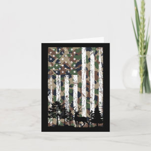 Camo Amerikaanse vlag herten camouflage jacht Kaart