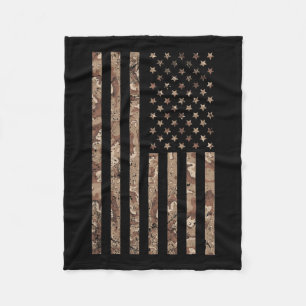 Camo Amerikaanse vlag Militaire 4 juli Amerikaanse Fleece Deken
