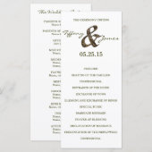 Camo Ampersand Wedding Programme (Devant / Derrière)