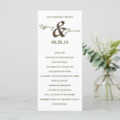 Camo Ampersand Wedding Programme (Debout devant)