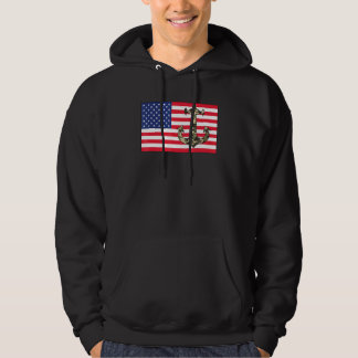 Camo anker Amerikaanse vlag 4 juli Camoflauge I Hoodie