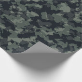 Camo Army Man Camouflage Green Gray Cadeaupapier (Hoek)