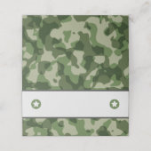 Camo Army Militaire Menu Tent Kaarten (Buitenkant ongevouwen)