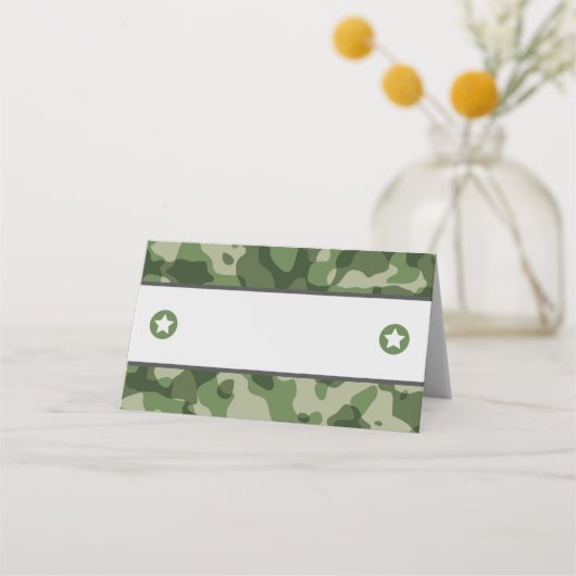 Camo Army Militaire Menu Tent Kaarten (Voorkant)