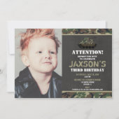 Camo Army-tank Camouflage verjaardagfoto Kaart (Voorkant)