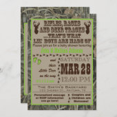 Camo Baby Shower Invitations L Kaart (Voorkant / Achterkant)