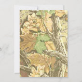 Camo Baby shower Party Invitation Kaart (Achterkant)