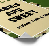 Camo Baby shower teken Poster (Hoek)