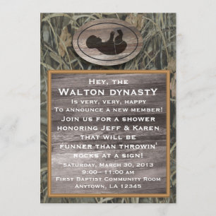 Camo Baby shower Uitnodiging