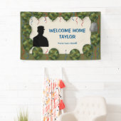 Camo Balloon Welcome Home Banner for Soldier  (Insitu)