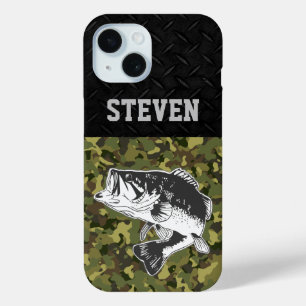 Camo Bass Vist naam Mannen Sport Largemouth Hoesje