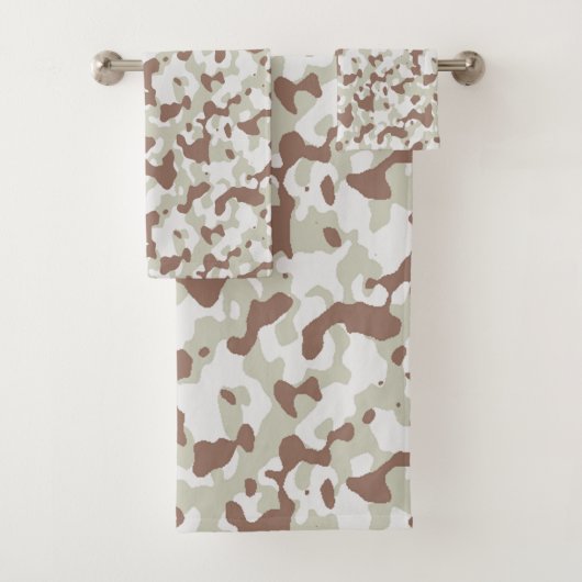 Camo Bathroom Towel Set Bad Handdoek (Insitu)