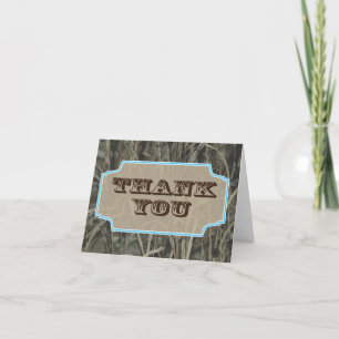 Camo bedankkaartjes Blauw Bedankkaart