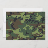 Camo Birthday Boy Invitations Kaart (Achterkant)