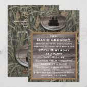 Camo Birthday Party Invitation Kaart (Voorkant / Achterkant)