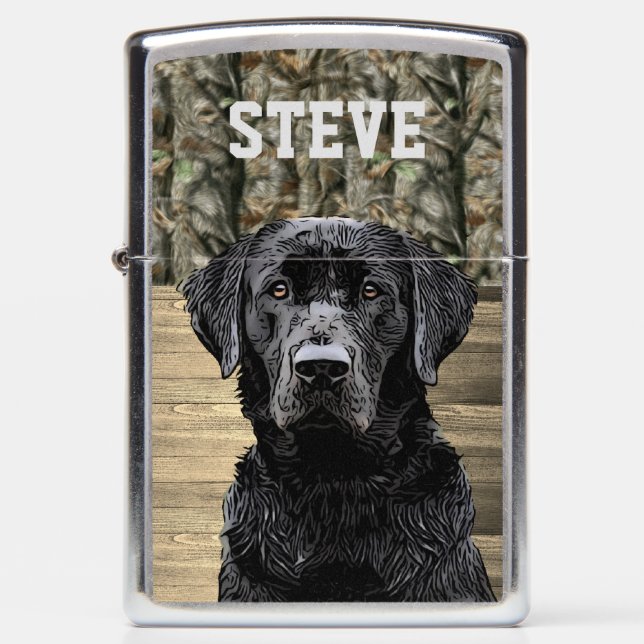 Camo Black Lab Hondenras Dierbenaming (Voorkant)