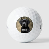 Camo Black Lab Hondenras Dierbenaming Golfballen (Voorkant)