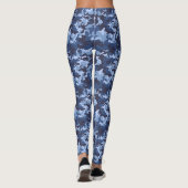 Camo Bleu Imprimer Leggings Féminins (Dos)
