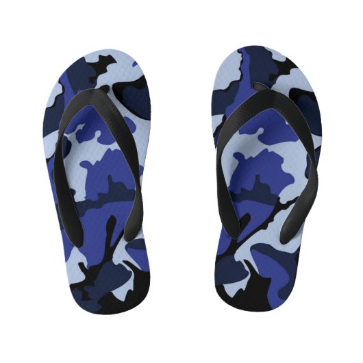 Camo Bleu, tongs pour enfants (Semelle)