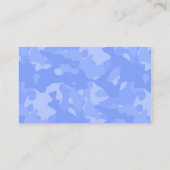 Camo bleu w/Dog étiquette le carte de visite (Dos)