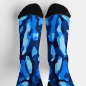 Camo Blue Abstract Patroon Sokken (Top)