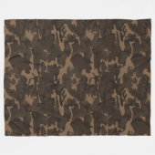 Camo Brown Fleece Deken (Voorkant (Horizontaal))