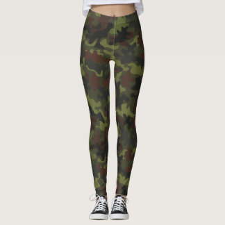 Camo Camoflauge Autism Awareness Puzzle Piece Leggings