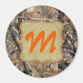 Camo Camouflage Chasse Monogramme Aimant initial (Devant)