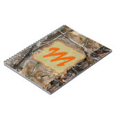 Camo Camouflage Hunting Monogram Initiaal Note Boo Notitieboek (Linkerzijde)