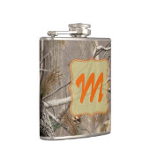 Camo Camouflage Hunting Rea Monogram Whiskey Flask Heupfles (Rechts)