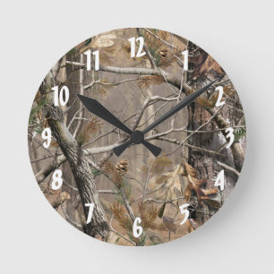 Camo Camouflage jaagt Real Tree Hunt Wall Clock Ronde Klok