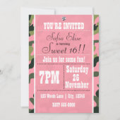 Camo Camouflage & Pink Anniversaire Invitation (Devant)