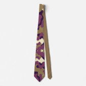 Camo camouflage violet vert cravate initial (Devant)