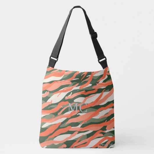 Camo Camouflage Zebra Pattern Crossbody Tas (Voorkant)