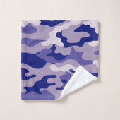 Camo Camping Chasse Camouflage Bleu (Gant de toilette)