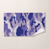 Camo Camping Chasse Camouflage Bleu (Serviette à main)